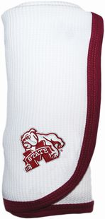 Mississippi State Bulldog Mark Thermal Baby Blanket