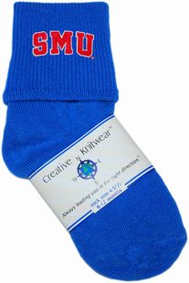 SMU Mustangs Word Mark Anklet Socks